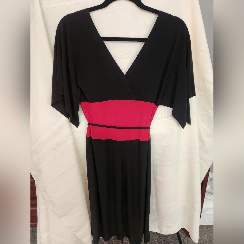 Bisou Bisoi Black and Red Women's Kimono Style Dress Size 6